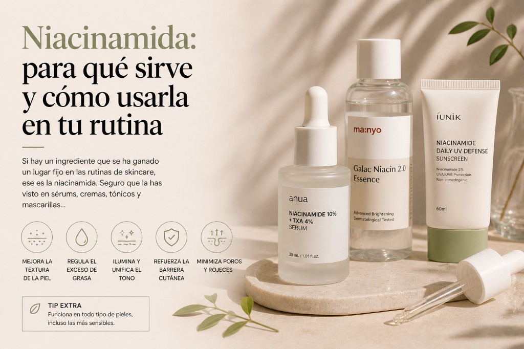 Niacinamida: para qué sirve y cómo usarla en tu rutina
