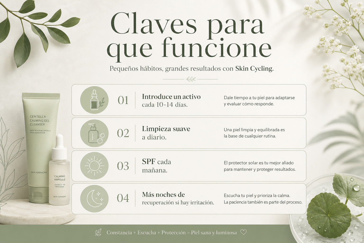 Claves para que el Skin Cycling funcione