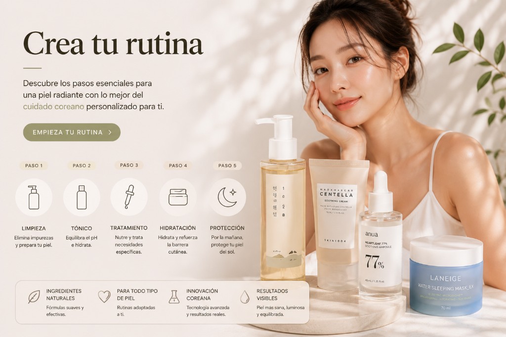 Crea la tua routine coreana en 5 pasos